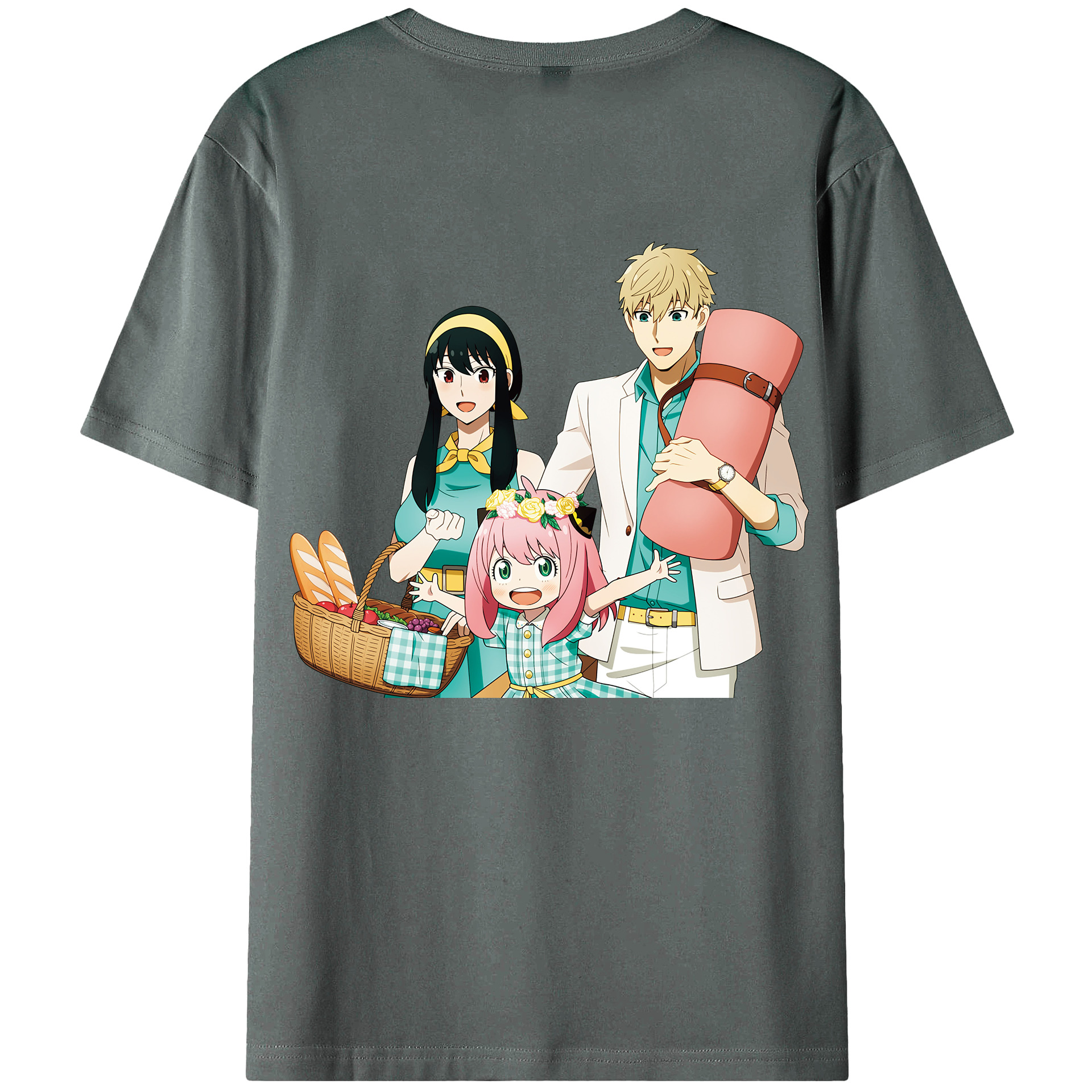 （画像用） SPY×FAMILY间谍家家酒 綿100％ メンズ半袖Tシャツ（バックプリント） 通気性